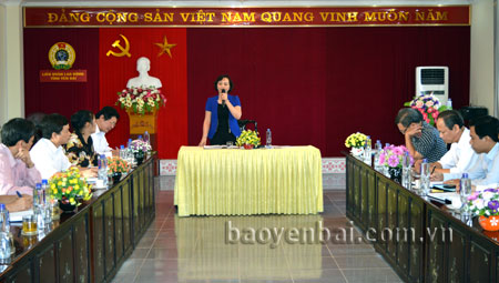 Đồng chí Phạm Thị Thanh Trà phát biểu kết luận buổi làm việc.
