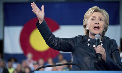 Ứng viên tổng thống Hillary Clinton.