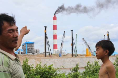 Nhà máy Nhiệt điện Vĩnh Tân 2 - một trong những nhà máy nằm trong danh mục có nguy cơ gây ô nhiễm.