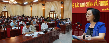 Đồng chí Bí thư Tỉnh ủy, Chủ tịch UBND tỉnh Phạm Thị Thanh Trà phát biểu chỉ đạo Hội nghị.