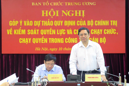 Đồng chí Phạm Minh Chính phát biểu tại Hội nghị.