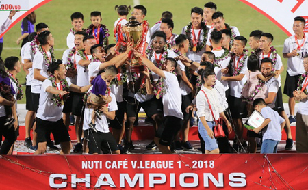 CLB Hà Nội vô địch V-League 2018.