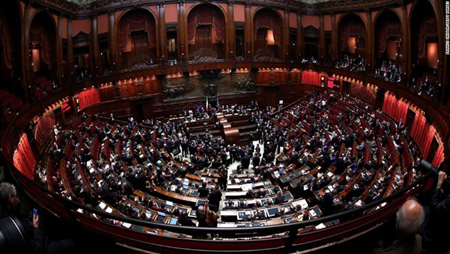 Một phiên họp của Quốc hội Italy.