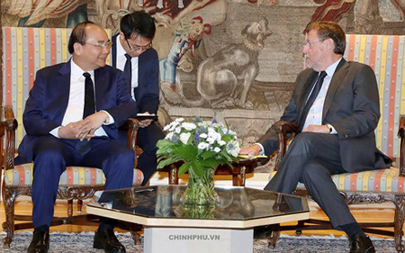 Thủ tướng Nguyễn Xuân Phúc và Chủ tịch Hạ viện Bỉ