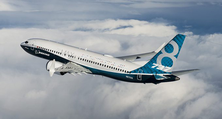 Máy bay Boeing 737 MAX 8. (Ảnh minh họa).