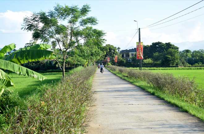 Cảnh quan sáng, xanh, sạch, đẹp làm đổi thay diện mạo xã Việt Thành.