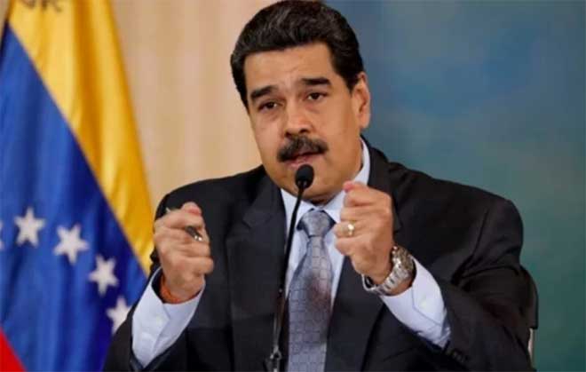 Tổng thống Venezuela Nicolas Maduro phát biểu trong cuộc họp báo tại Bộ Ngoại giao ở Caracas hôm 30/9.