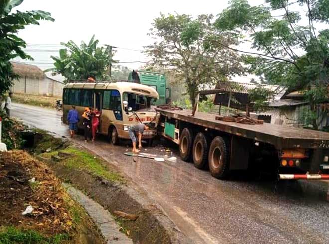 Hiện trường vụ tai nạn.