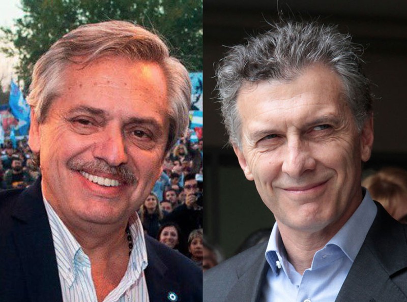 Tổng thống M.Macri (phải) và ứng cử viên A.Fernandez.