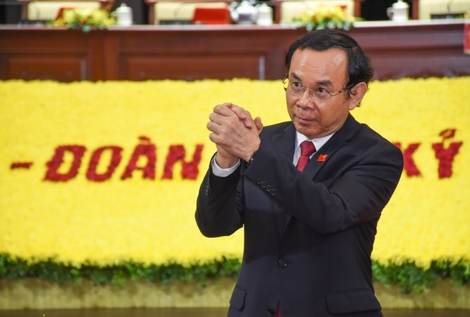 Ông Nguyễn Văn Nên trúng cử chức Bí thư Thành ủy TPHCM khóa XI với tỷ lệ phiếu bầu tuyệt đối 100% (62/62 phiếu).