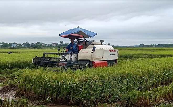 Nông dân Yên Bái đưa máy móc vào sản xuất nông nghiệp.
