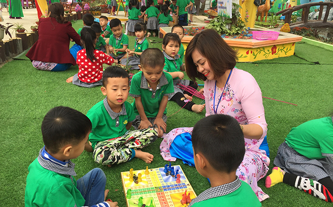 Nhờ đảm bảo an toàn vệ sinh thực phẩm, trẻ mầm non ở xã Minh Xuân luôn khỏe mạnh, hứng thú trong giờ học. (Ảnh: internet)