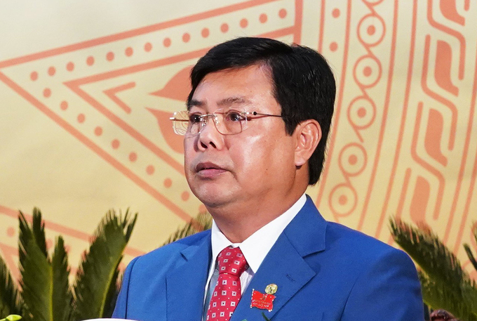 Ông Nguyễn Tiến Hải tại đại hội Đảng bộ tỉnh Cà Mau.