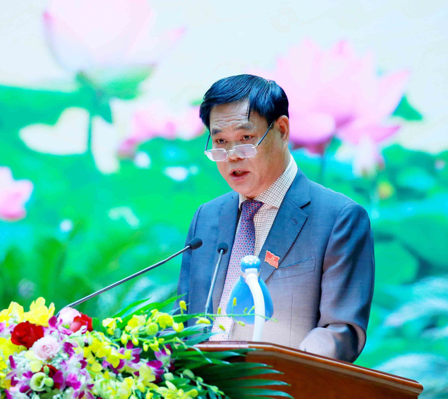 Đồng chí Huỳnh Tấn Việt, Uỷ viên Trung ương Đảng, Bí thư Đảng uỷ Khối các cơ quan Trung ương phát biểu bế mạc Đại hội.