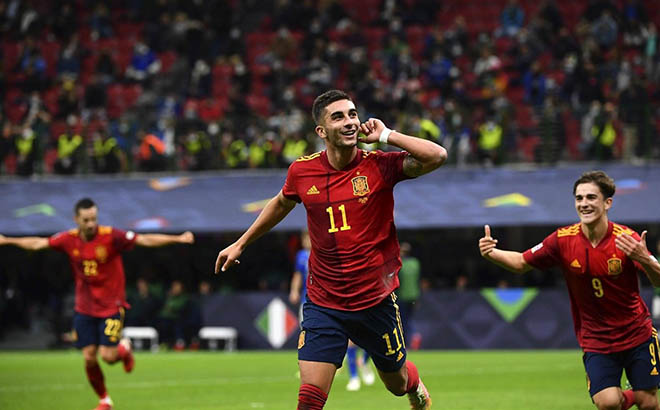 Ferran Torres lập cú đúp đưa Tây Ban Nha vào chung kết Nations League.