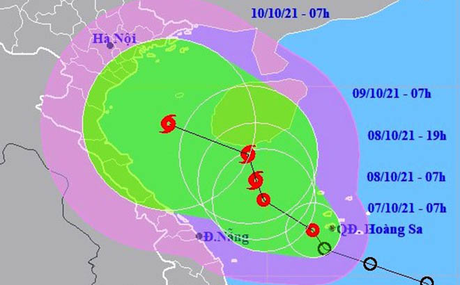 Dự báo vị trí và đường đi của ATNĐ, bão trên Biển Đông