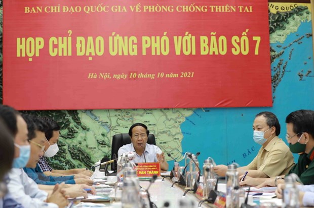 Phó Thủ tướng Lê Văn Thành phát biểu chỉ đạo công tác ứng phó với bão số 7.