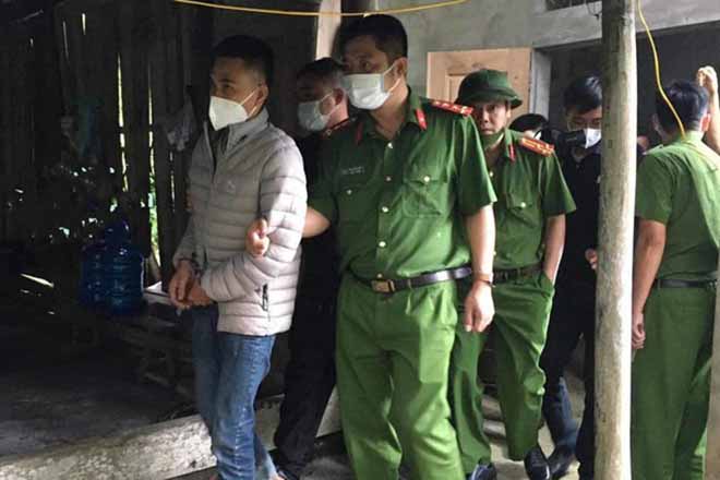 Nguyễn Lâm Tùng bị cơ quan công an bắt giữ. Ảnh Công an tỉnh Phú Thọ