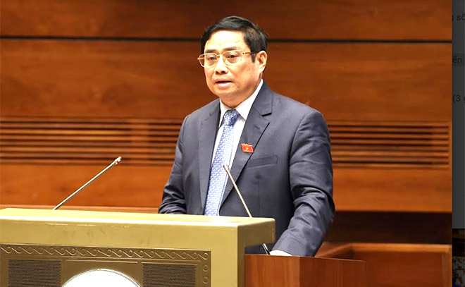 Thủ tướng Phạm Minh Chính báo cáo trước Quốc hội, đồng bào và cử tri cả nước tại Kỳ họp thứ 2, Quốc hội khóa XV.