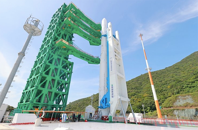 Tên lửa Nuri được đặt tại Trung tâm vũ trụ Naro ở Goheung, tỉnh South Jeolla.