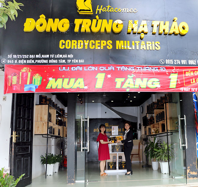 Cửa hàng bán Đông trùng hạ thảo tại số 945, đường Điện Biên, phường Đồng Tâm, thành phố Yên Bái - địa chỉ uy tín của khách hàng.