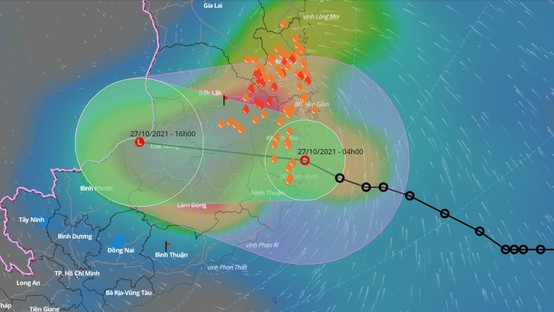 Áp thấp nhiệt đới gây mưa to đến rất to ở các tỉnh Nam Trung bộ và Tây Nguyên.