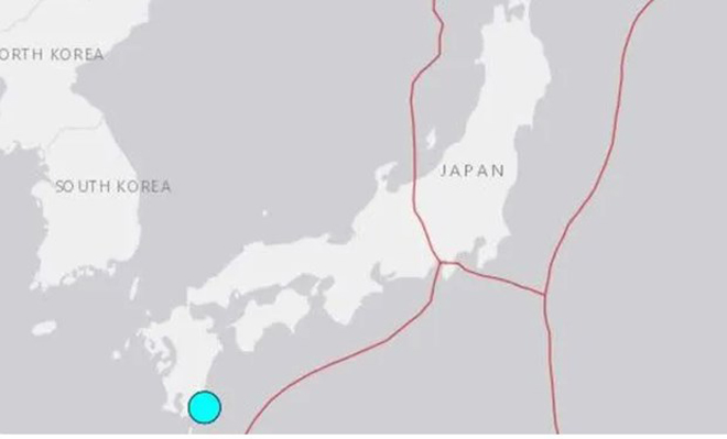 Vị trí của trận động đất. (Nguồn: news.yahoo.com)