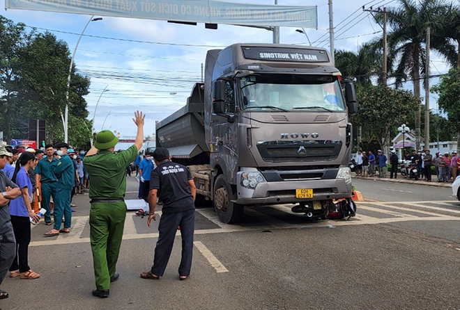 Hiện trường vụ tai nạn.