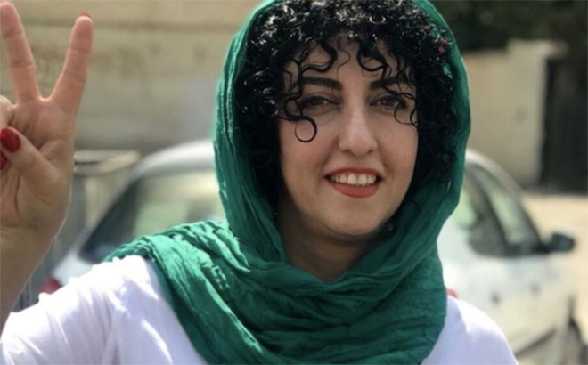 Narges Mohammadi đang phải ngồi tù ở Iran.