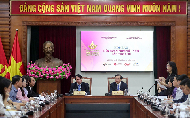 Họp báo thông tin về Liên hoan Phim Việt Nam lần thứ XXIII.