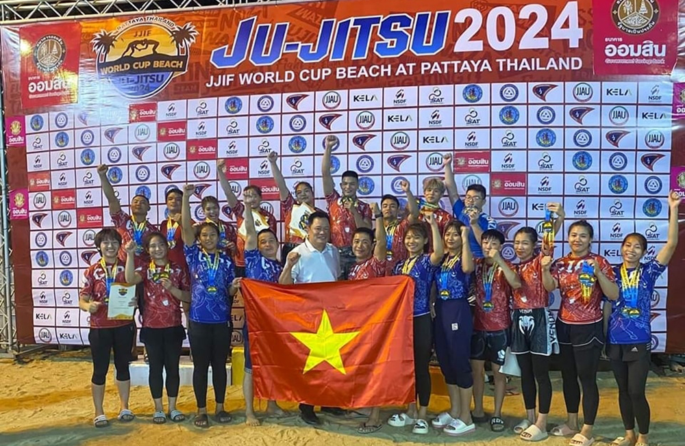 Jujitsu Việt Nam giành 22 Huy chương vàng tại giải World Cup bãi biển thế giới 2024.