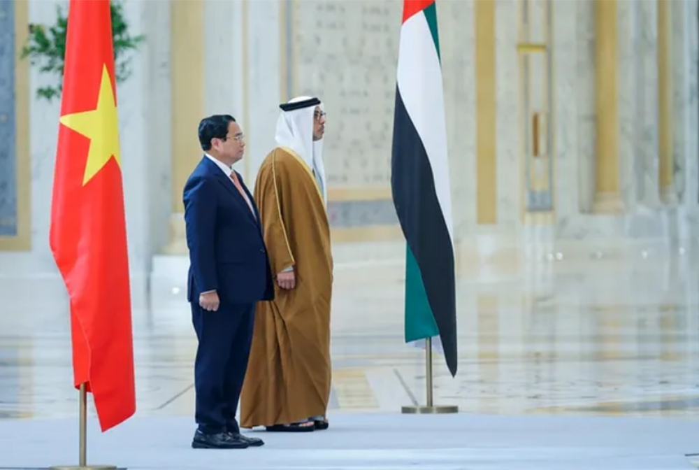 Phó Tổng thống UAE Sheikh Mansour Bin Zayed Al Nahyan chủ trì Lễ đón chính thức Thủ tướng Chính phủ Phạm Minh Chính.