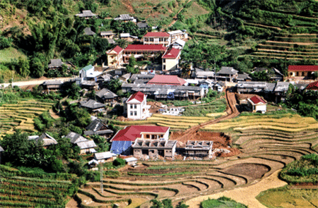 Trung tâm xã Khao Mang (Mù Cang Chải).
(Ảnh: Hoàng Đô)
