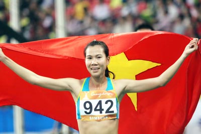 Trương Thanh Hằng trong niềm vui giành HCB Asian Games.