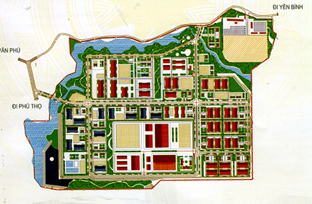 Sơ đồ Khu công nghiệp phía Nam tỉnh Yên Bái.