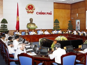 Thủ tướng Nguyễn Tấn Dũng chủ trì Phiên họp Chính phủ thường kỳ tháng 9/2011.