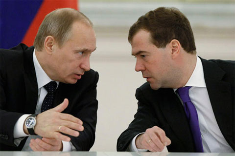 Bộ đôi quyền lực nước Nga Putin-Medvedev được dự đoán sẽ hoán đổi vị trí sau cuộc bầu cử tổng thống sắp tới.