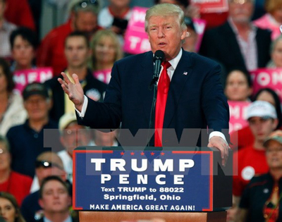 Ứng viên Donald Trump trong cuộc vận động tranh cử ở Springfield, bang Ohio, ngày 27/10.
