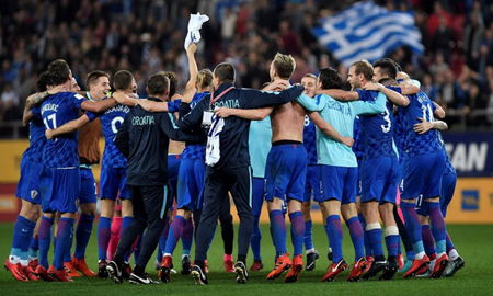 Croatia ăn mừng sau khi chính thức giành vé dự World Cup 2018.