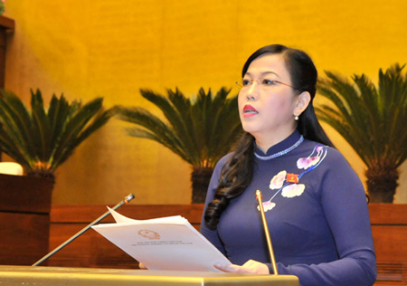 Trưởng Ban Dân nguyện của UBTVQH Nguyễn Thanh Hải trình bày Báo cáo kết quả giám sát việc giải quyết kiến nghị của cử tri gửi đến Kỳ họp thứ 3, Quốc hội khóa XIV.