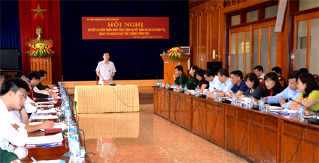Đồng chí Nguyễn Chiến Thắng - Phó Chủ tịch UBND tỉnh, Trưởng ban chỉ đạo 24 tỉnh kết luận Hội nghị.