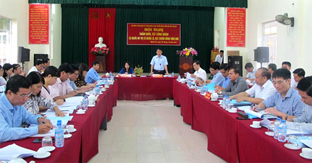 Hội nghị thẩm định đề nghị xét công nhận xã Nghĩa An đạt chuẩn nông thôn mới.