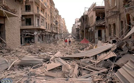 Nội chiến kéo dài đã khiến Syria trở nên tan hoang.