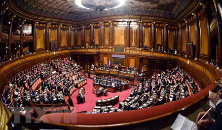 Toàn cảnh một phiên họp Quốc hội Italy ở Rome.
