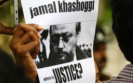 Hình ảnh đen trắng của nhà báo Khashoggi, người đã biến mất bí ẩn vào ngày 2/10.