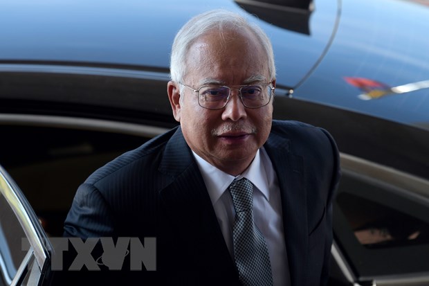 Ảnh tư liệu: Cựu Thủ tướng Malaysia Najib Razak tới tòa án ở Kuala Lumpur ngày 15/4/2019.