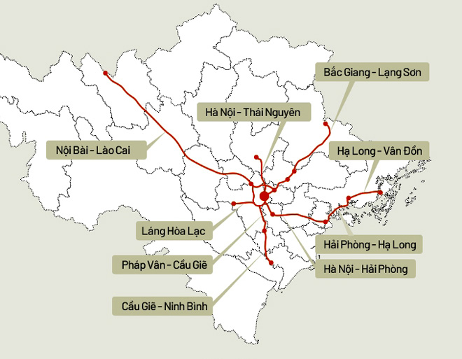 9 cao tốc kết nối các tỉnh phía Bắc với thủ đô