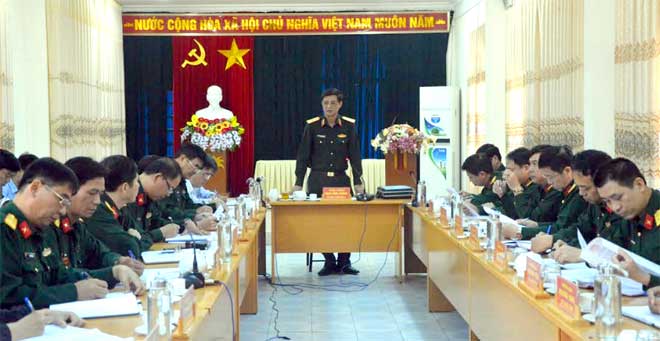 Thiếu tướng Phạm Hồng Chương, Tư lệnh Quân khu 2 kết luận kiểm tra tại huyện Văn Chấn.