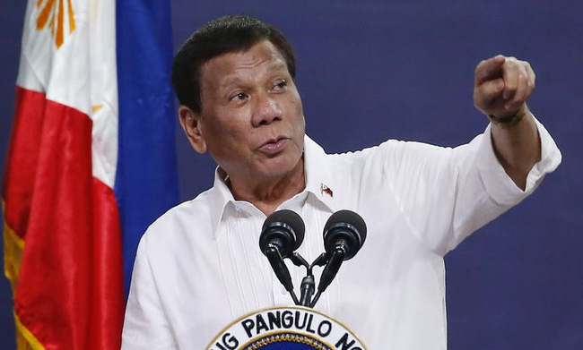 Tổng thống Philippines Rodrigo Duterte.