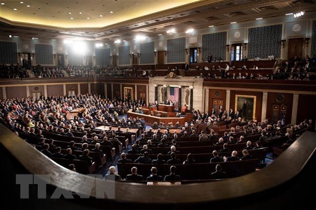 Toàn cảnh một phiên họp Quốc hội Mỹ ở Washington, DC.